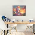 thumbnail image 5 of Susaid Meditating Cute Horse Pattern Canvas Wall Decor Poster Framed Artwork Decoration for Bedroom Home Office Ready to Hang,Horizontal, 5 of 6