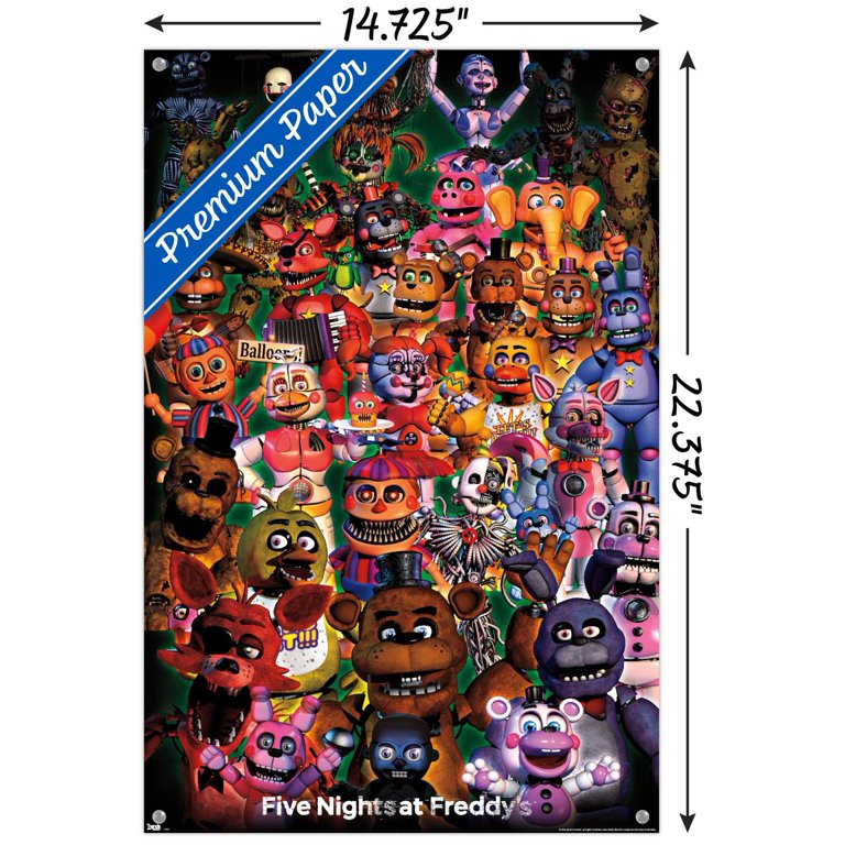 Five Nights at Freddy's - Ultimate Group Wall Poster with Push