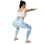 Z Avenue Women's Tie-dye Print Fitness Workout Fit Leggings High Waist Biker Dri Leggings Yoga Pants