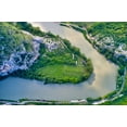 thumbnail image 2 of Molinari, Michele 14x11 White Modern Wood Framed Museum Art Print Titled - Italy-Adige river bend and vineyards, 2 of 4