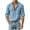 Blue, variant on Men's Spread-Collar Dual-Pocket Roll-Up Textured Shirt, Natural Breathable Linen-Cotton for weekend shopping White S