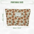 thumbnail image 4 of Unique Bargains Flower Cosmetic Bags Corduroy Floral Makeup Bags Makeup Pouches Orange, 4 of 7