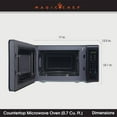 thumbnail image 2 of Magic Chef 0.9 Cubic Feet 900 W Stainless Countertop Microwave Oven, Black, 2 of 10