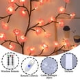 thumbnail image 2 of Pink Cherry Blossom Tree Lights, 74-inch, 96-LED, USB-Powered Decorative Lights, Warm White String Lights, Mother's Day Gift, Ideal for Bedroom Home Decor, Romantic Valentine's Day Decor, 2 of 14