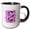 Black/White, variant on 3drose, Dove with Celtic Peace Text in Lilac Tones, 15oz Mug