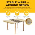 thumbnail image 4 of Vintage Anchor Nautical Table Cloths for 3 Foot Rectangle Tables, Coastal Compass Brown Patio Waterproof Elastic Fitted Tablecloths, Washable Rectangular Table Cover for Camping, 4 of 8