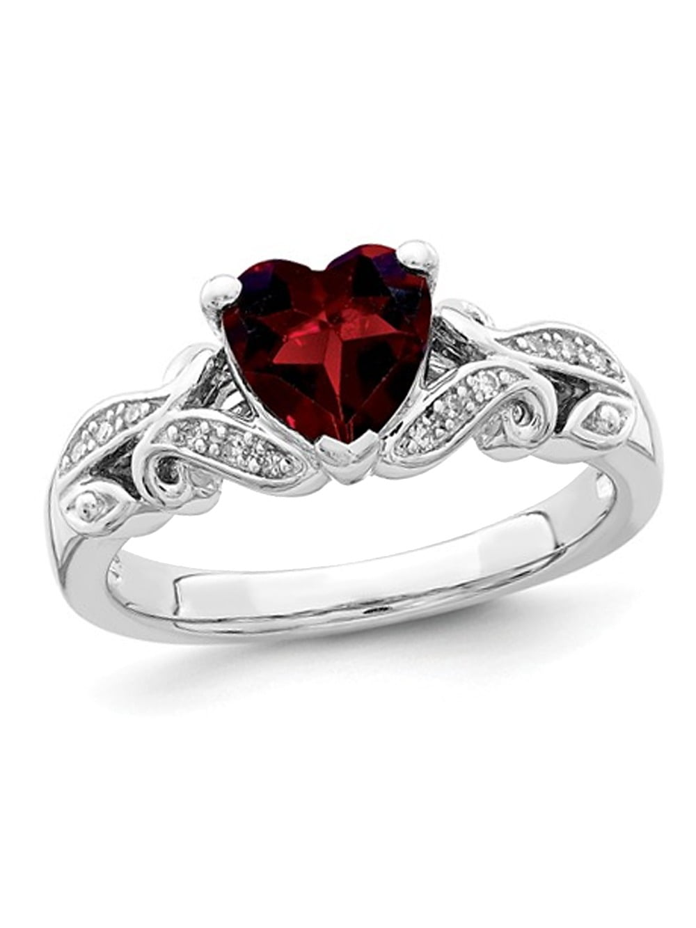 Natural Promise Heart Ring 1.25 Carat (Ctw) in Sterling Silver