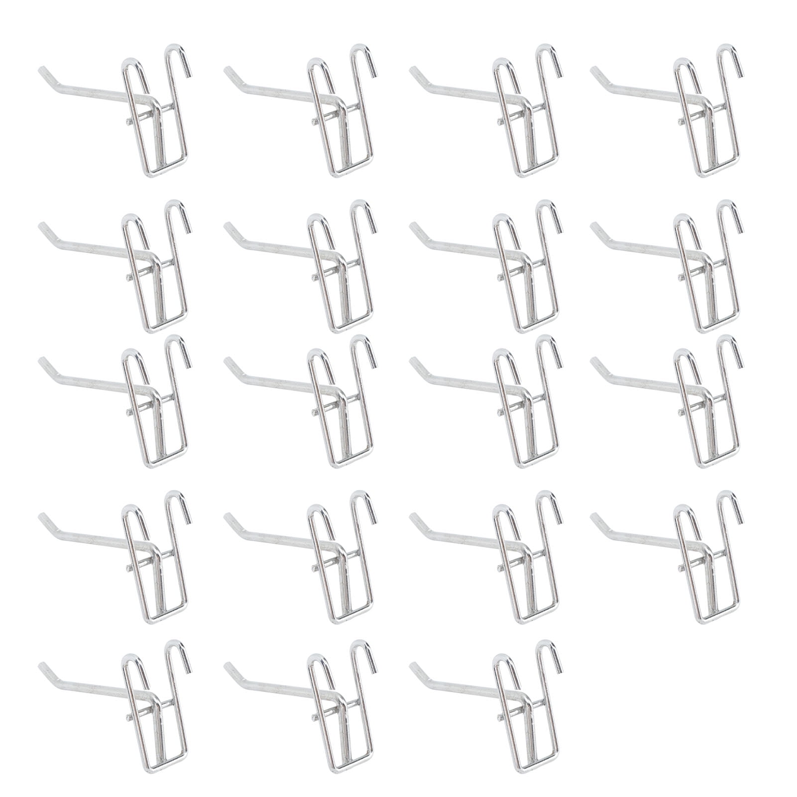 50 Ganchos De Pared Plateados Para Paneles De Rejilla - Acero Inoxidable, 15 Cm - Para Organizar Tiendas, Garaje, Hogar