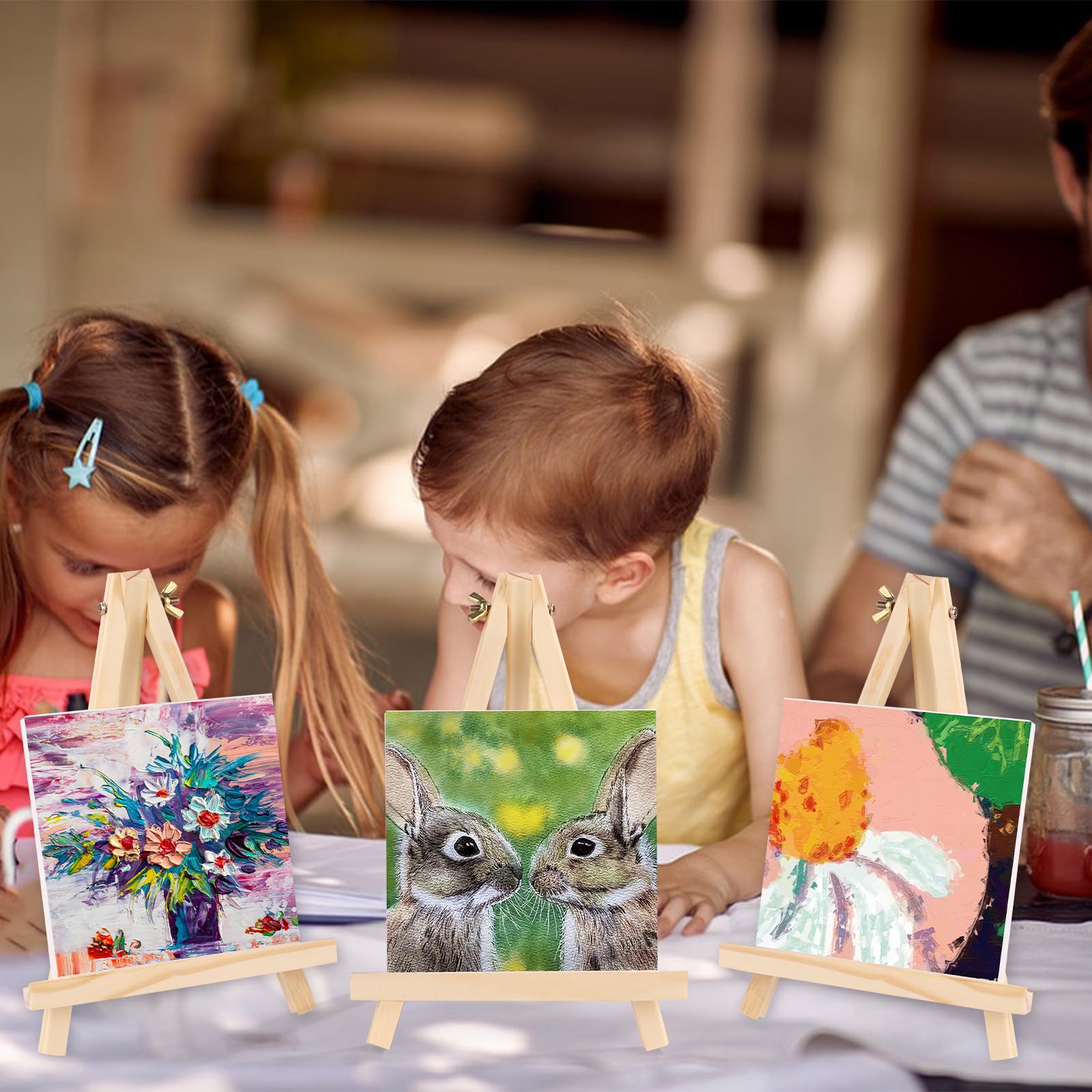 DIYMAG 4-Pack 9 Inch Wood Tabletop Easels photo 4