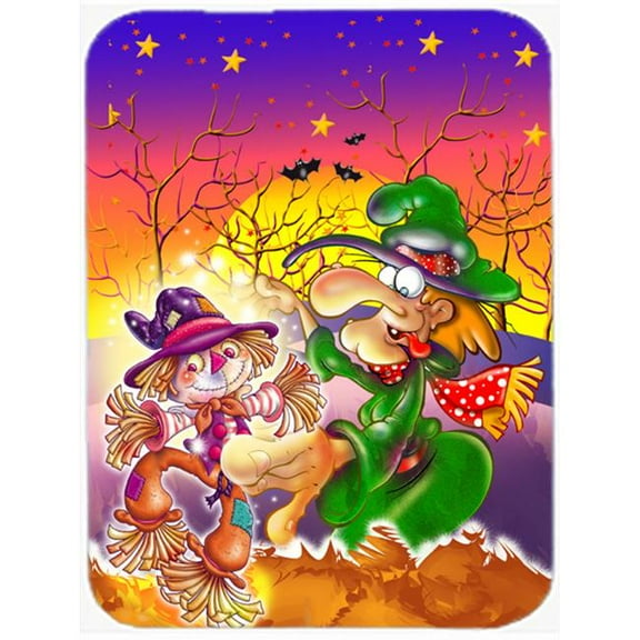 Witch Voodoo Scarecrow Halloween Mouse Pad, Hot Pad or Trivet
