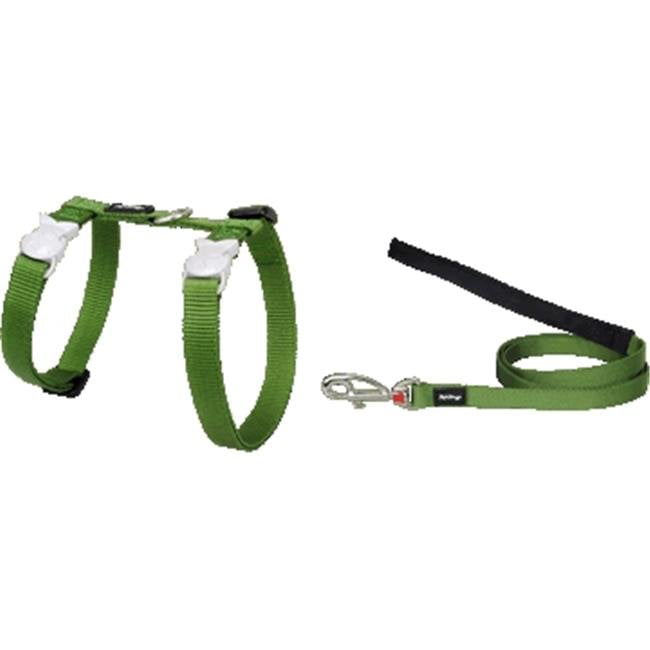 Green Red Dingo Classic Cat Harness and Lead Combo