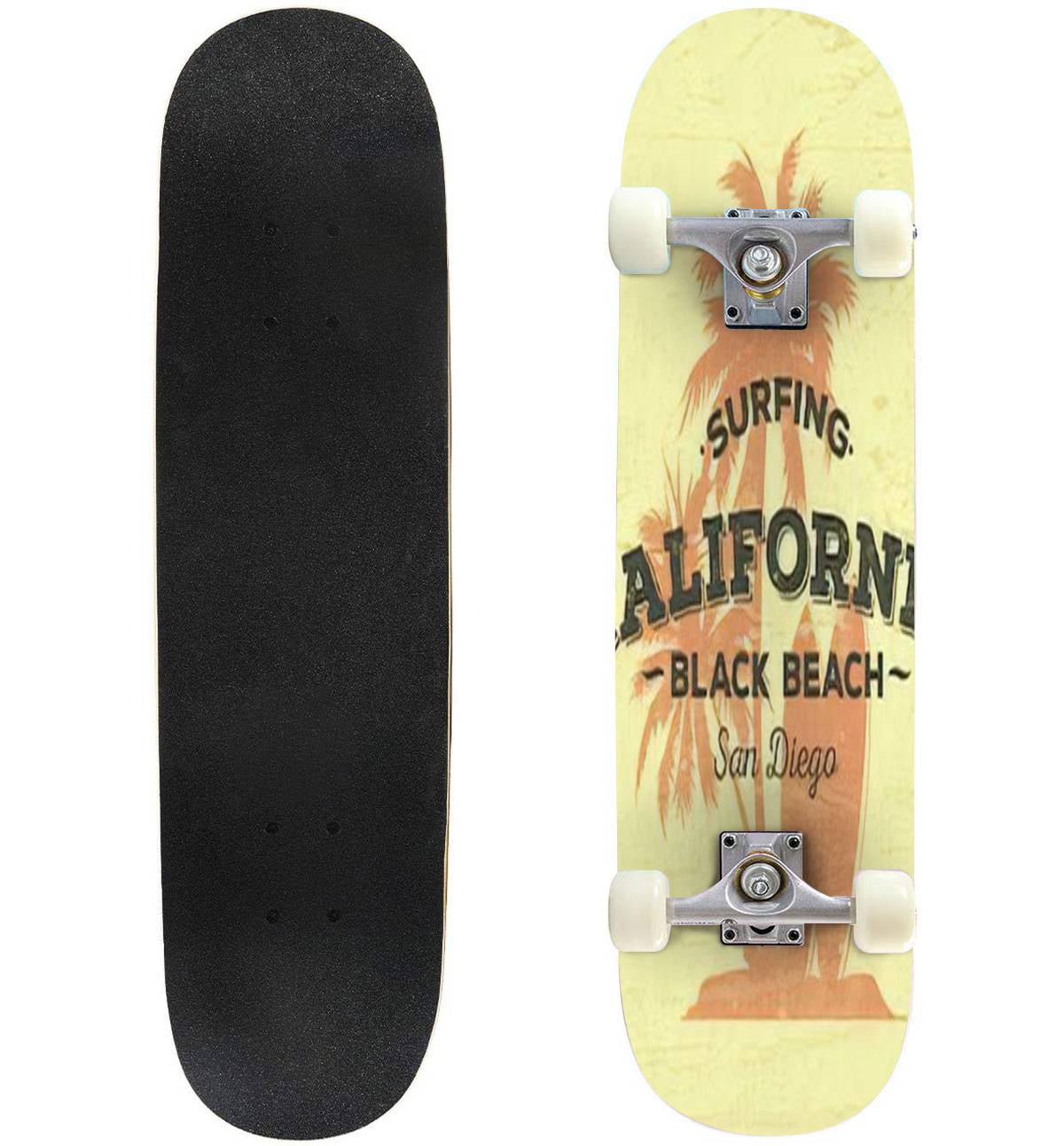 Arena Machtigen Discrepantie Surfing Theme California Outdoor Skateboard 31"x8" Pro Complete Skate Board  Cruiser 8 Layers Double Kick Concave Deck Maple Longboards for Youths  Sports - Walmart.com