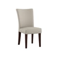 thumbnail image 5 of Weston Home Ayana Fabric Parson Chair, Set of 2, Gray/Espresso, 5 of 6