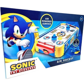 Sonic The Hedgehog Family Game: Compact Air Hockey Table Top Edition for Kids Bedroom