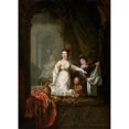 thumbnail image 2 of Robert Tournieres 14x18 Black Ornate Wood Framed Double Matted Museum Art Print Titled - Lady in the Bath with Cupids, 2 of 5