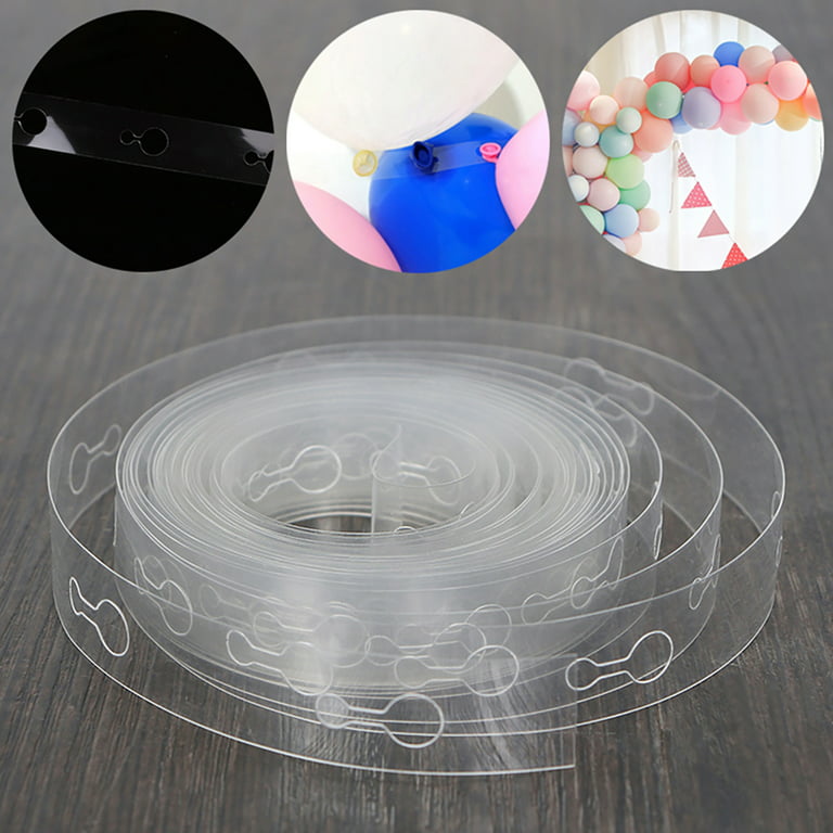 Balloon String Transparent Flexible Plastic Rolls Balloon Tape Strips for  Birthday Brown Plastic 