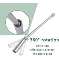 thumbnail image 4 of GFDYREE 14mm Magnetic Swivel Spark Plug Socket - 3/8" Drive x 12" Extended Thin Wall Spark Plug Socket with 12 Point - Professional Spark Plug Removal Tool for Most Vehicles, Silver, 4 of 7