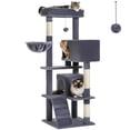 thumbnail image 1 of PAWZ Road 56.3" Large Cat Tree Indoor Multi-Level Cat Tower with Super Large Top Perch Dark Gray, 1 of 7