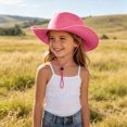 thumbnail image 2 of NOLDARES Toddler Baby Cowboy Hat Infant Baby Boys Girl Cowgirl Hats Kids Western Cowboy Hat(Pink,4-10 Y), 2 of 5