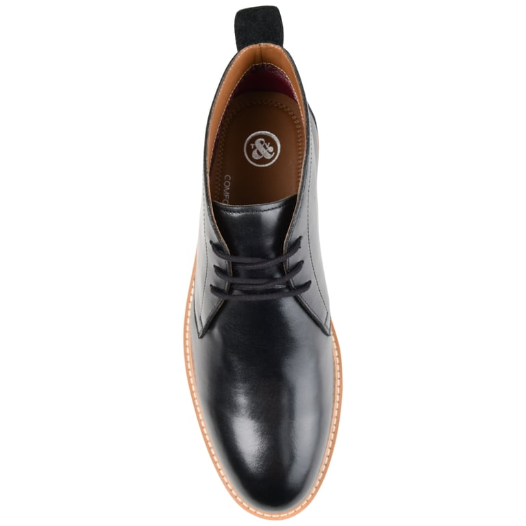 Thomas & Vine Booker Size 8 men’s black leather lace up ankle boot Chukka EUC Thomas & Vine Mens Booker Lace-up Round Toe Chukka Boot  main image 4
