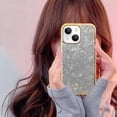 thumbnail image 3 of Compatible with Cute iPhone 14 Bling Diamond Case Glitter for Women 3D Rhinestone Crystal Shiny Sparkly Protective Cover with Electroplate Plating Bumper Luxury Fashion Protection Case Gold, 3 of 15