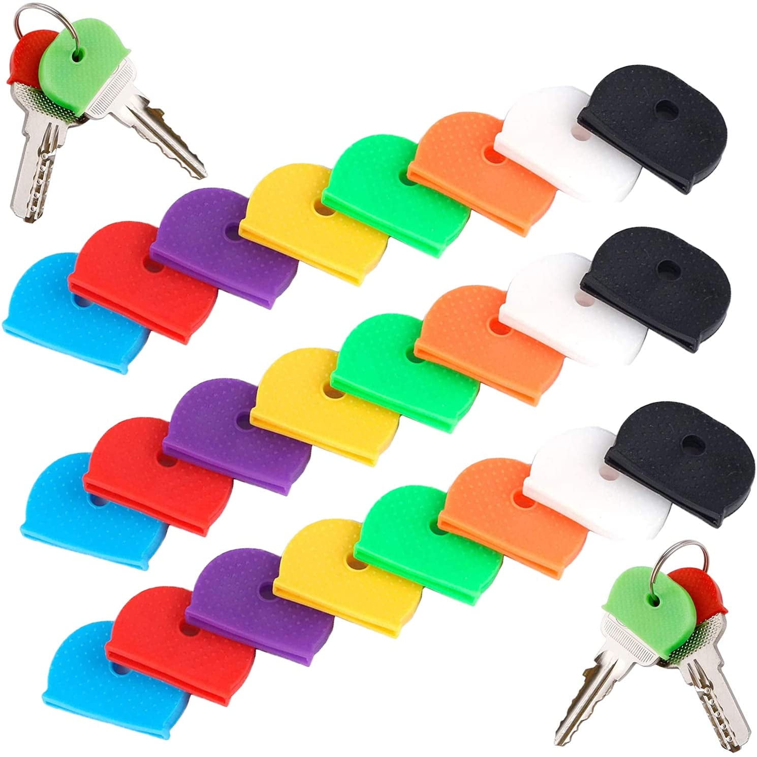 Stretchee Silicone Key Covers - Stretchy Cap With Label & Keyring | Easy Grip For Arthritis, Fits Most Keys - View #10