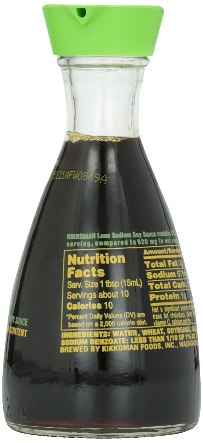 Pack of 6, Kikkoman Less Sodium Soy Sauce, 5 oz