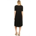 thumbnail image 5 of MOA COLLECTION Women's A-Line Short Sleeve Jersey Knit Dress - Comfortable Relaxed Fit (S-3XL), 5 of 6