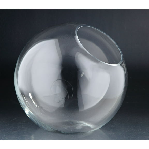 CC Home Furnishings 13.5" Clear Translucent Solid Shine Pendant Nest Glass Vase