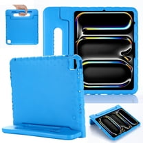 Dteck Kids Case for iPad Pro 13 inch 2024,iPad Air 13 inch 2025/2024 Handle Stand Lightweight EVA Foam Case Protective Rugged Drop Protection Child Proof Cover,Blue