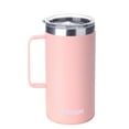 thumbnail image 2 of Ezprogear 40 oz Stainless Steel Coffee Mug Double Wall Beer Tumbler Vacuum Insulated Camping Cup with Handle and Lid (Carnation Pink), 2 of 7