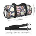 thumbnail image 4 of YFYANG Large Capacity Canvas Gym Bag for Men and Women, Floral Texture Graffiti Round Portable Travel Bags for Sports Fitness, 4 of 8
