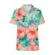 thumbnail image 4 of Top de Impresión Hawaiana de las Señoras, Moda de Manga Corta Solapa Casual Botón Blusa para las Vacaciones Y el Uso Diario, Camiseta Elástica de Verano, 4 of 6
