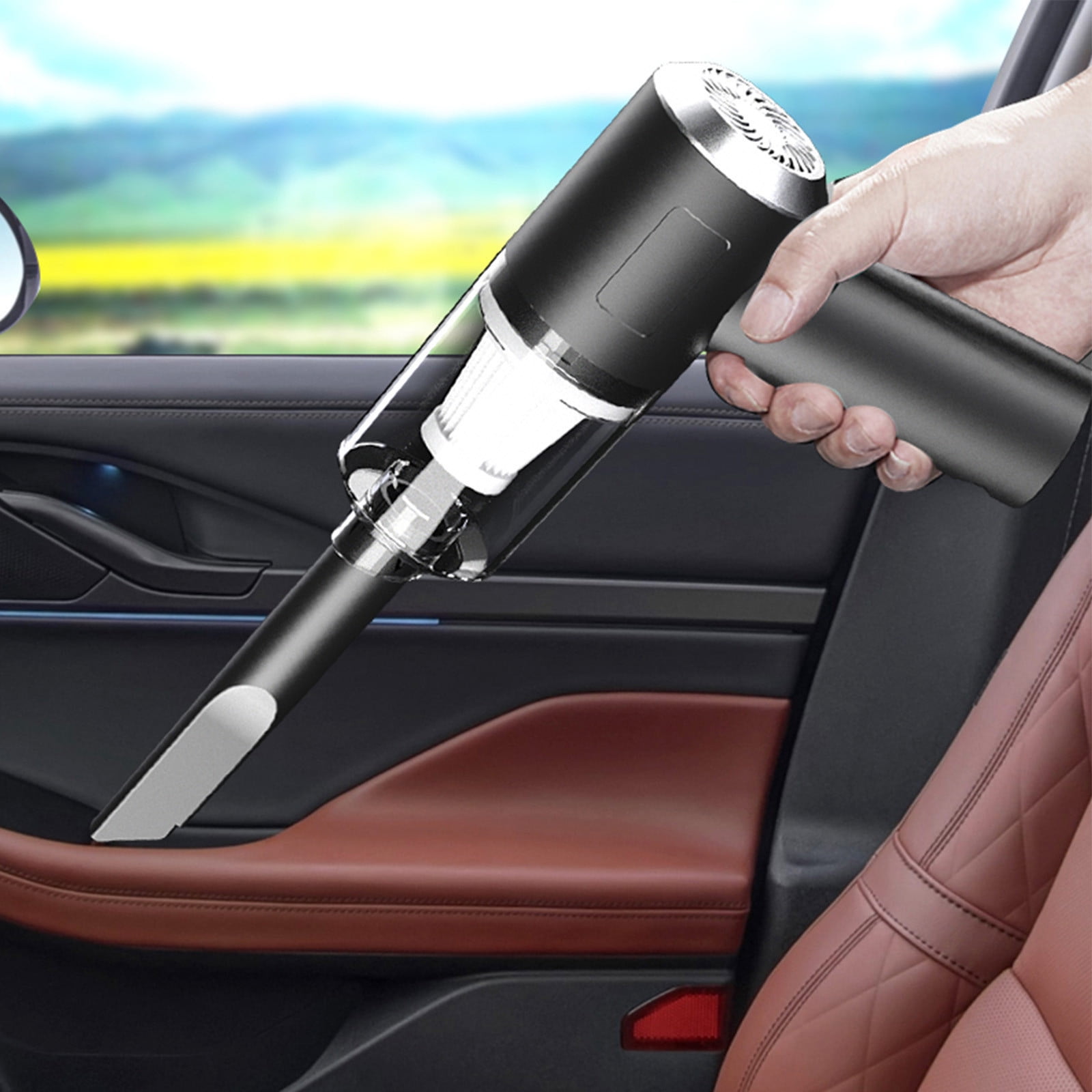 Uiz Merueh Cordless Car Vacuum Handheld Vacuum Cleaner Cordless Powerful Suction Hand Vac Small Lightweight Hand Car Vacuum Rechargeable for Pet Hair, Home, Office