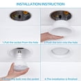 thumbnail image 5 of TORCHSTAR 6 Inch Recessed Can Light Trim, Step Baffle with Ring, ?Full Metal, for 6 Inch Recessed Can, Fit Halo/Juno Remodel Recessed Housing, White, Pack of 6, 5 of 5