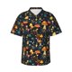thumbnail image 1 of Balery Colorful Plants Mushroom Camisas hawaianas de manga corta para hombre, camisas playeras de corte holgado, camisas de vacaciones con botones,Small, 1 of 7