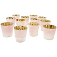 thumbnail image 2 of Koyal Wholesale 3" Tall Pink Frosted Ombre Mercury Glass Votive Candle Holders, Set of 12, Bulk Tealight Holders, 2 of 5