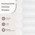thumbnail image 5 of Allesin Zen No Drill Blinds for Windows Blackout Cordless Cellular Shades Honeycomb Blinds Pull Down, Free Stop Easy Install for Home and Office, Light Filtering, White, 33.5" W x 64" H, 5 of 8