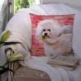 thumbnail image 3 of Carolines Treasures BB9792PW1414 Bichon Frise 2 Love Fabric Decorative Pillow  14Hx14W multicolor, 3 of 4