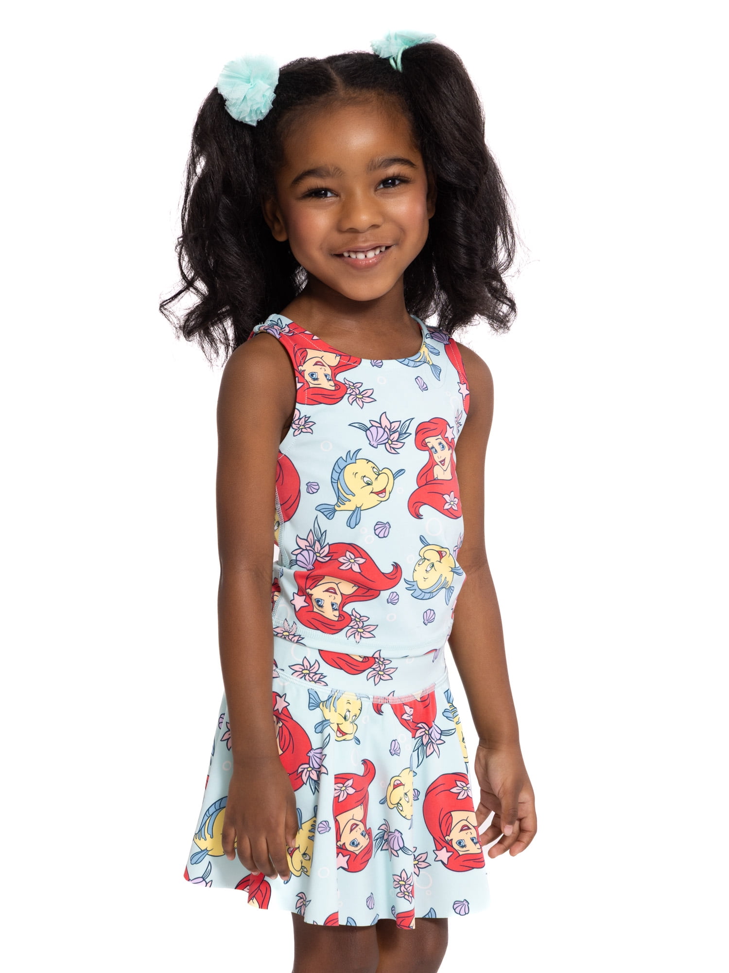 The Little Mermaid Toddler Girls' Active Tank Top and Skort Set, 2-Piece, Sizes 12M-5T