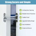 thumbnail image 3 of Door Lock Latch for Home & Hotel Security,Brushed Finish SUS-304 Stainless Steel Door Chain Lock,U-Swing Locks Front Door Locks for Kids, 3 of 7