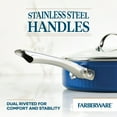 thumbnail image 5 of Farberware Style Nonstick Cookware Saute Pan with Lid, 3-Quart, Blue, 5 of 14