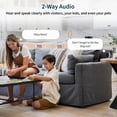 thumbnail image 4 of Cámara de seguridad Arlo Essential 2K | Sólo interior | 2da generación | Monitor para bebés y cámara para mascotas | Escudo de privacidad automatizado con cable, audio bidireccional, visión nocturna,, 4 of 5