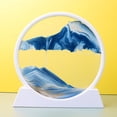 thumbnail image 1 of Cuadro decorativo de arenas movedizas 3D con diseño creativo de trémolo azul, marco de cristal, reloj de arena artesanal, pintura decorativa para sala de estar, micropaisaje, regalo, 1 of 4
