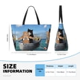 thumbnail image 3 of Rocae Two Brave Cats Are Floating On The Sea Iceberg for Large Women's Waterproof Beach Bag Tote with 7 Pockets Pool Bag for Travel Gym Vacation, 3 of 6