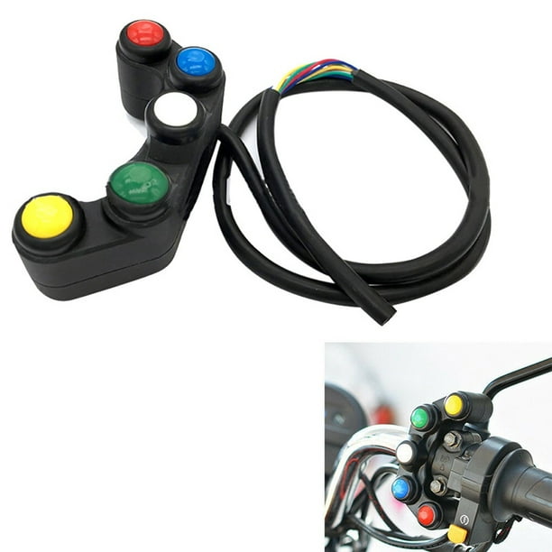 Interruptores De Motocicleta Universales De 5 Botones Para Motocicletas De 22 Mm Manillar NTT Universal