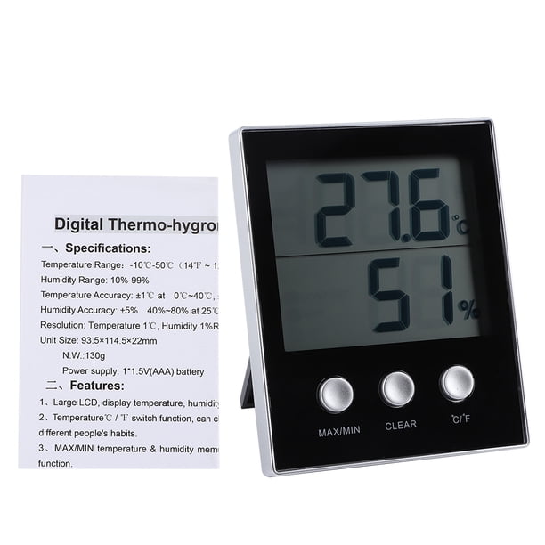 Termohigrómetro LCD Electrónico Digital Termómetro Interior Higrómetro Temperatura Medidor De Humedad Monitor