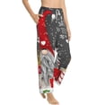 thumbnail image 2 of Sigee Traditional Scandinavian Dwarf Print Women's Soft Pajama Pants - Breathable and Comfortable Lounge Sleep Bottoms with Elastic Waistband and Pockets-X-Large, 2 of 9
