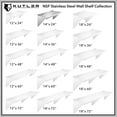 thumbnail image 7 of KUTLER 14" x 24" Stainless Steel Shelf, NSF Commercial Wall Mount Shelving w/ Backsplash, Floating Metal Mounted Shelves for Restaurant, Kitchen, Home, 7 of 7