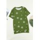 thumbnail image 1 of ABPHQTO Camiseta de mujer con cuello redondo y estampado de diente de león verde, 1 of 5